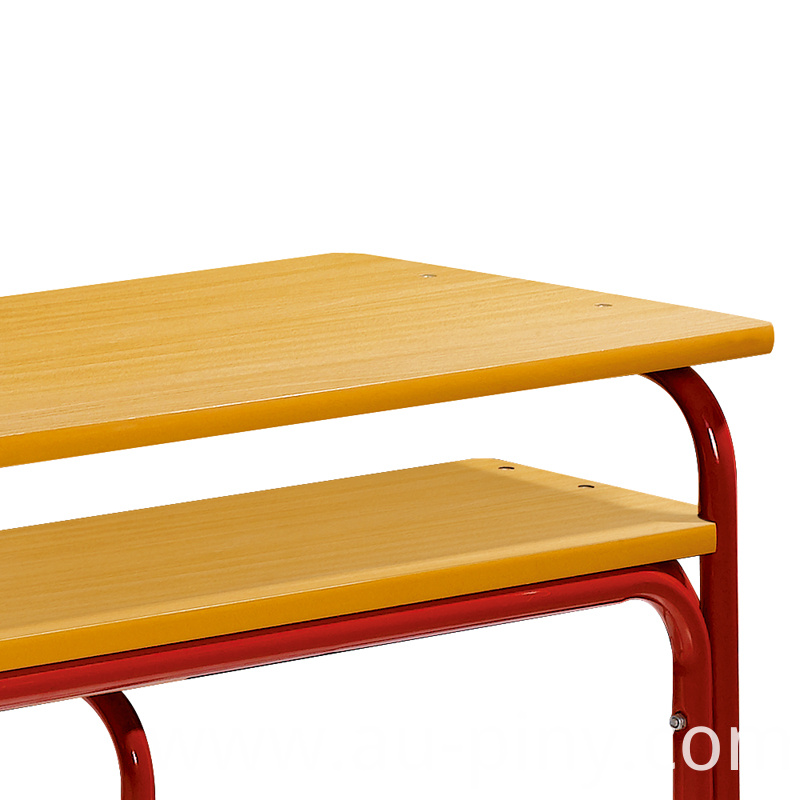 Kindergarden Laboratory Teacher Working Double Chair Table For Schools